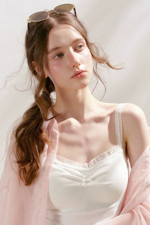 French Lace Sheer Blouse