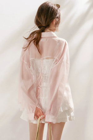 French Lace Sheer Blouse