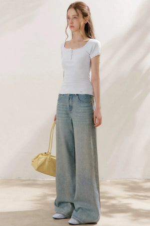 French Lace Slim Fit Top