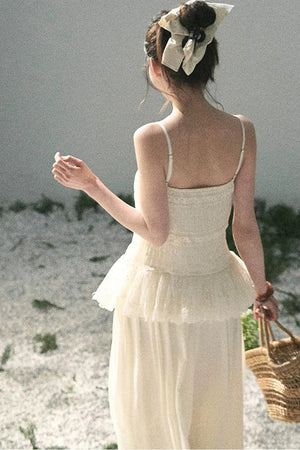 French Lace Summer Top Pants Set-Up