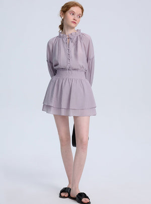 French Long Sleeve Sunscreen Skirt Set-up
