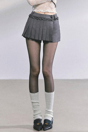 French Pleated Short Skirt Set-Up