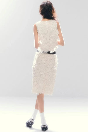 French Polka Dot Chiffon Skirt Set-Up