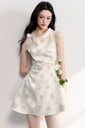 French Retro Bow Dress