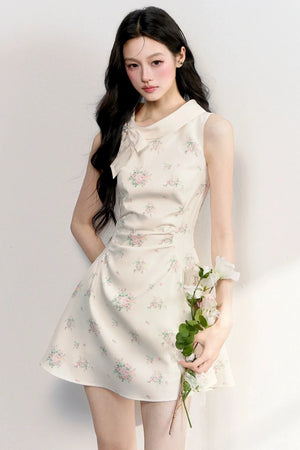French Retro Bow Dress