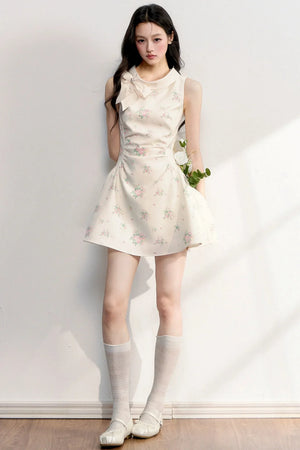 French Retro Bow Dress