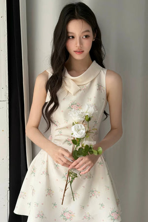 French Retro Bow Dress