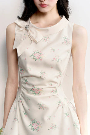 French Retro Bow Dress