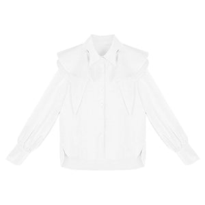 French retro detachable cloak shirt