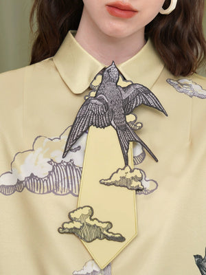 French Retro Niche Design Bow Necktie