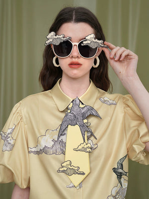 French Retro Niche Design Bow Necktie