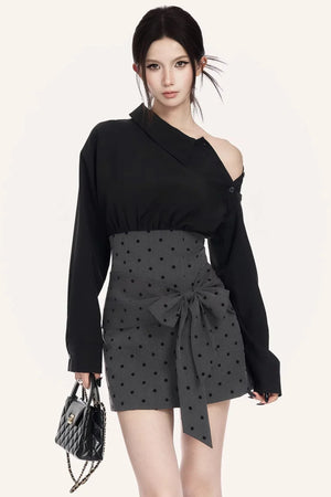 French Retro Polka Dot Dress