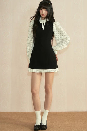 French Retro Polka Dot Dress