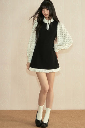 French Retro Polka Dot Dress