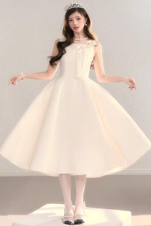 French Satin Bow Dress