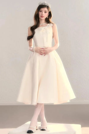 French Satin Bow Dress