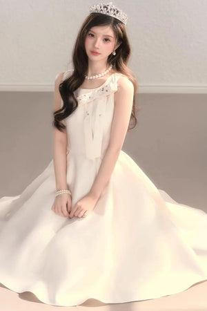 French Satin Bow Dress