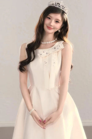 French Satin Bow Dress