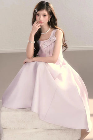 French Satin Bow Dress