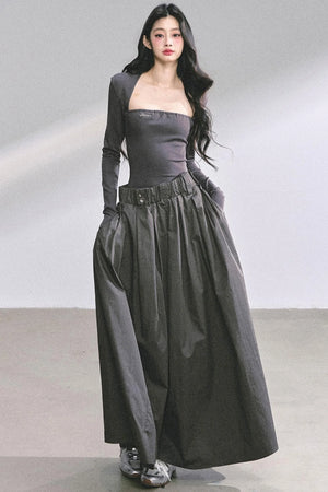 French Slimming Long Dress