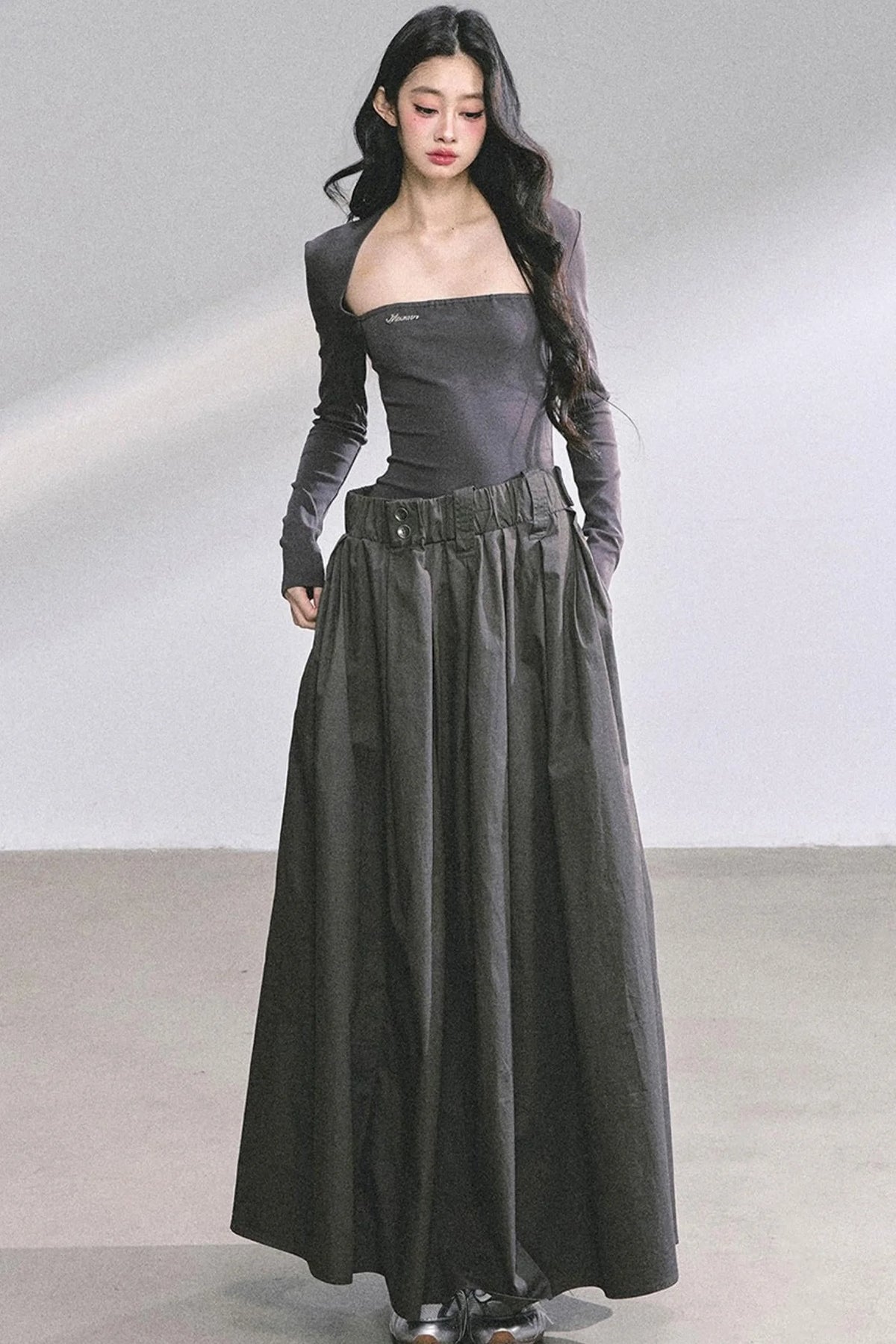 French Slimming Long Dress