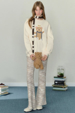 French Slouchy Round Neck Sweatshirt