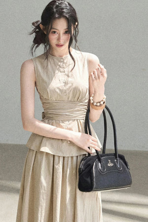 French Style Lazy Top and Skirt Set-Up