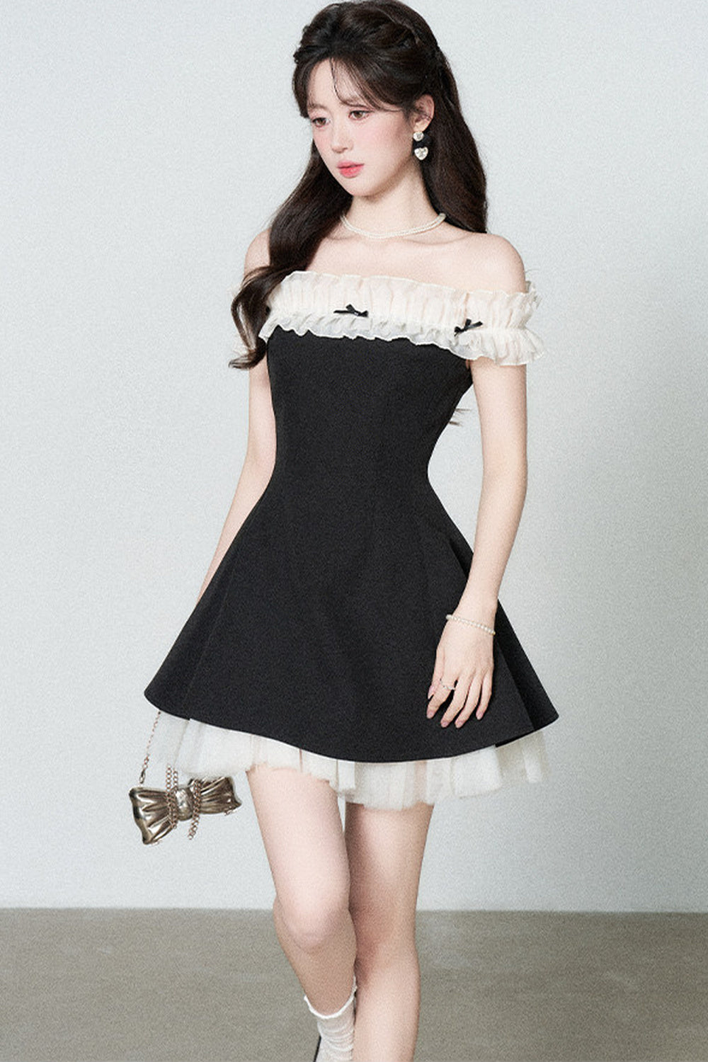 French Style Pleated Belt Dress
