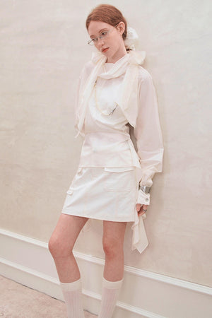 French Style Waist Cinched Shirt Set-Up
