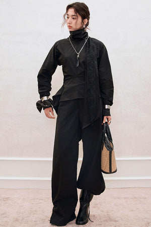 French Style Waist Cinched Shirt Set-Up