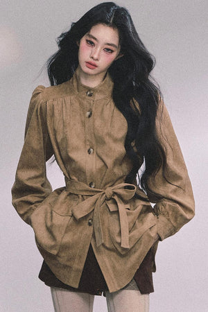 French Suede Blazer