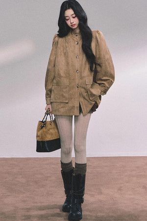 French Suede Blazer