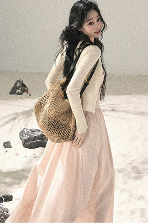 French Sun Protection Knit Cardigan Set-Up