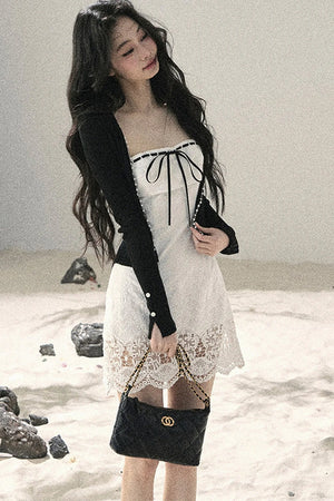 French Sun Protection Knit Cardigan Set-Up