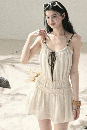 French Suspender Summer Dress