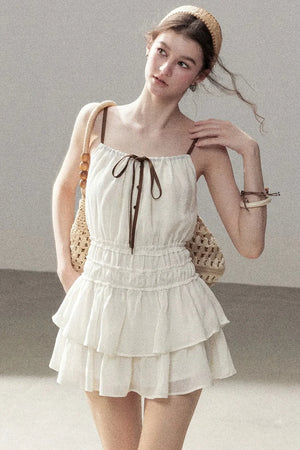 French Suspender Summer Dress