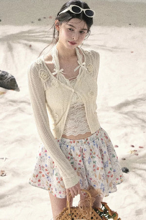 French Thin Sun Protection Cardigan Set-Up