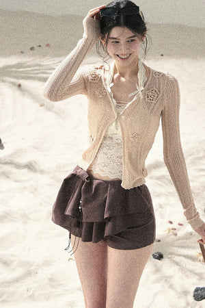 French Thin Sun Protection Cardigan Set-Up