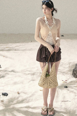 French Thin Sun Protection Cardigan Set-Up