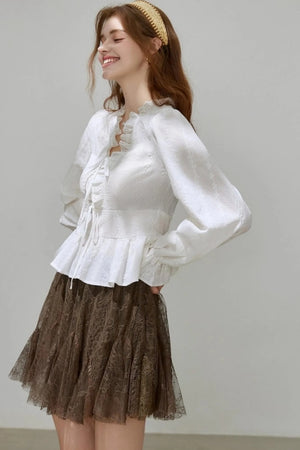 French V-Neck Top