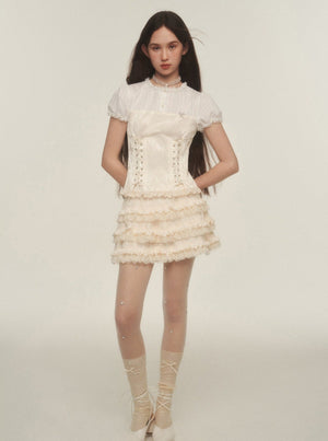 French Vintage Pleated Skirt