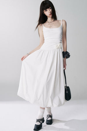 French White Flower Dress