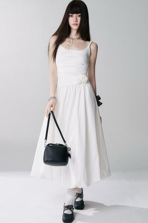 French White Flower Dress