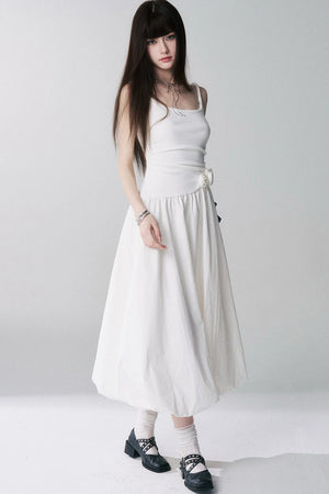 French White Flower Dress