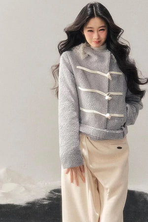 French Woolen Hooded Coat