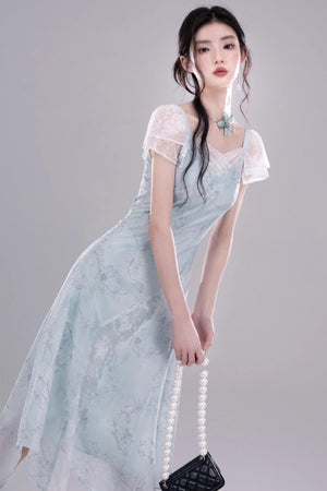 Frosty Green Lace Dress