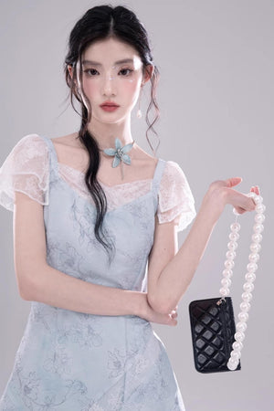 Frosty Green Lace Dress