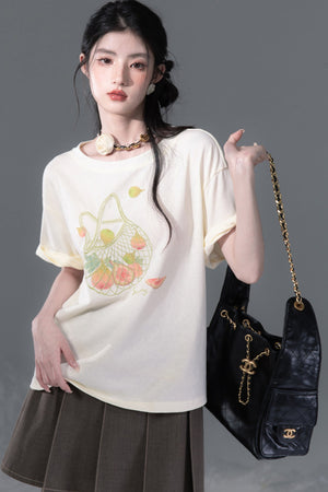 Fruity Fig Print T-Shirt