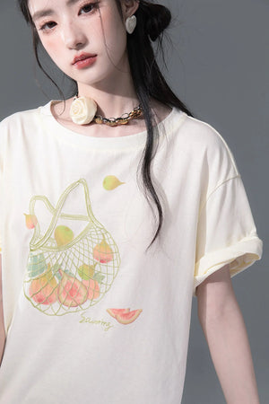 Fruity Fig Print T-Shirt