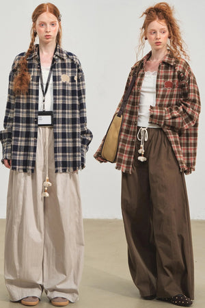 Fun Fringe Plaid Shirt